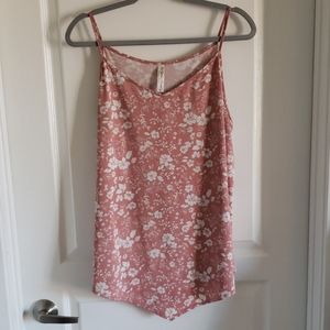 Flowy Pink Floral Tank Top